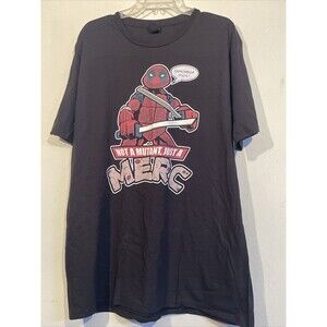 Deadpool TMNT Graphic T-Shirt Black -2XL Men’s